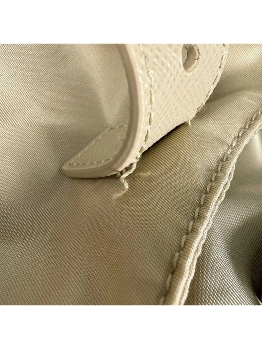 Prada Backpack Nylon Beige - Picture 5 of 10